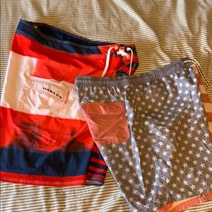 Men’s swim trunks Oakley and billabong